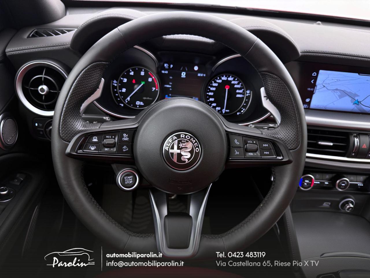 ALFA ROMEO Stelvio 2.0 Turbo 280 CV AT8 Q4 Veloce Harman-pelle Rossa