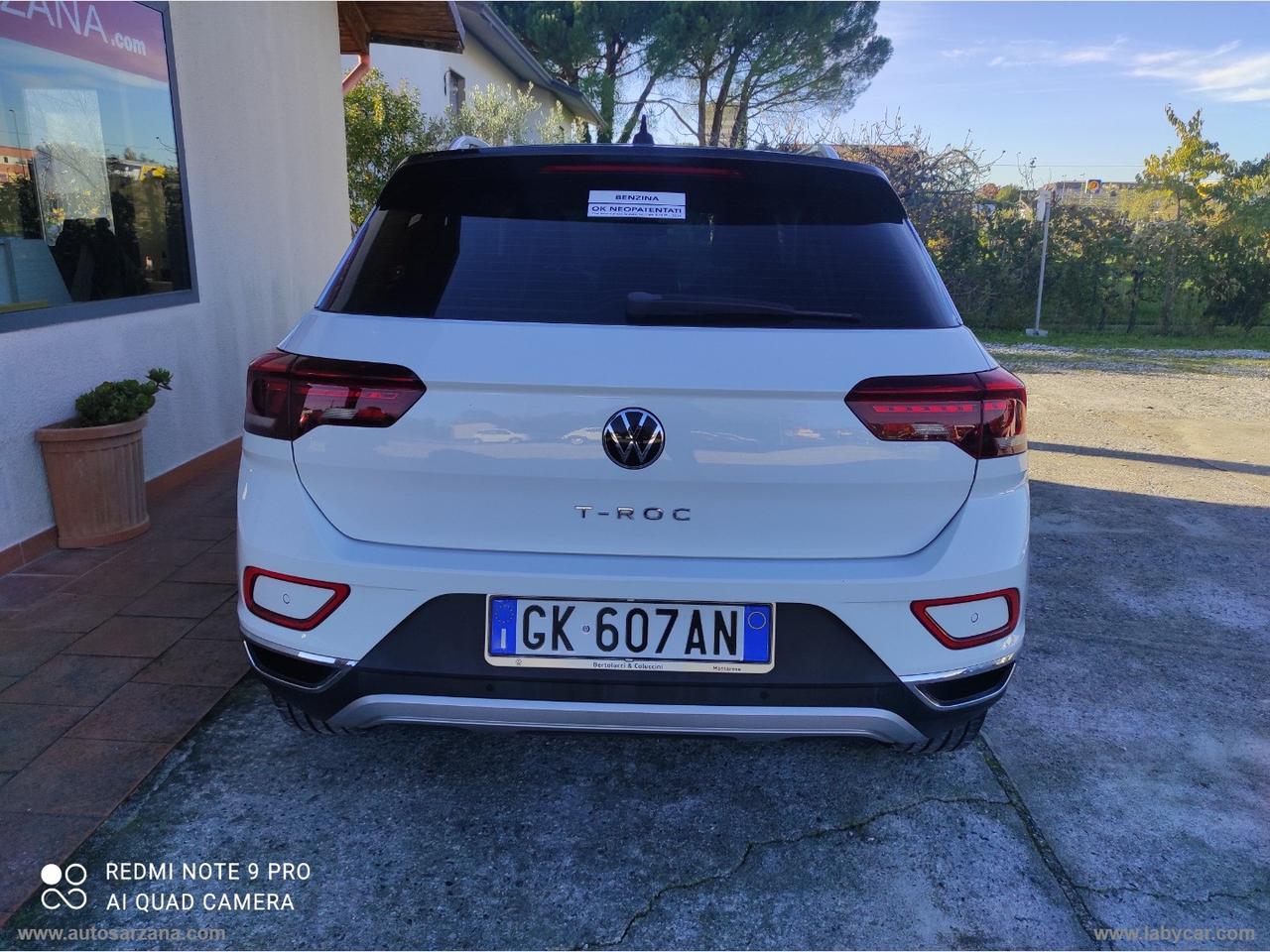 VOLKSWAGEN T-Roc 1.0 TSI Style BMT 3 ANNI GARANZIA -- 15GG SODDISFATTI O RIMBORSATI