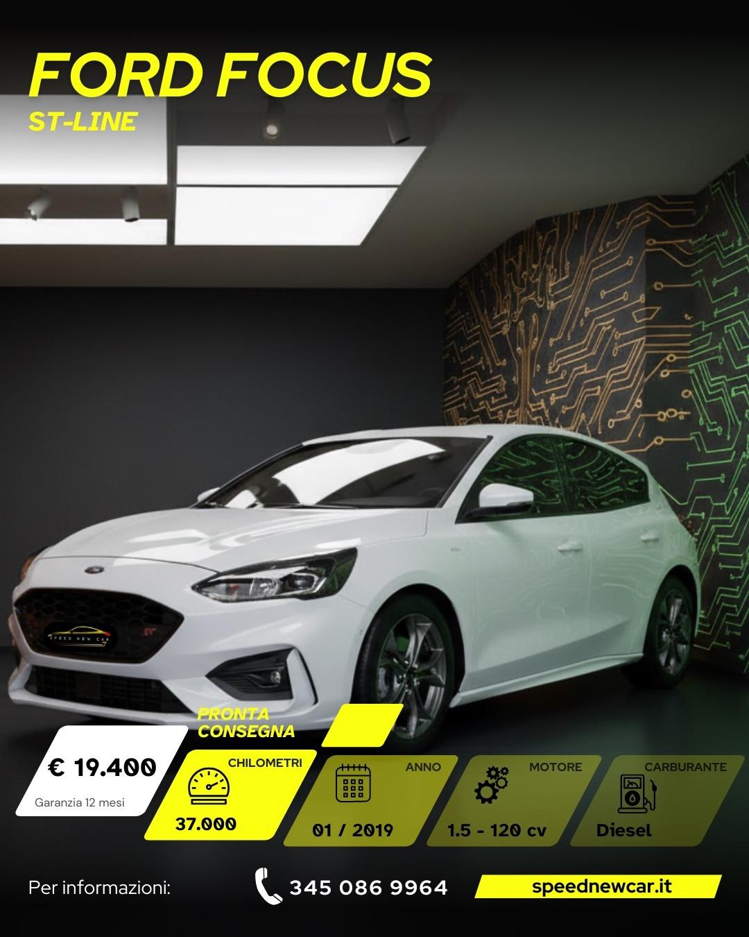 Ford Focus 1.5 EcoBlue 120 CV automatico 5p. ST-Line Co-Pilot