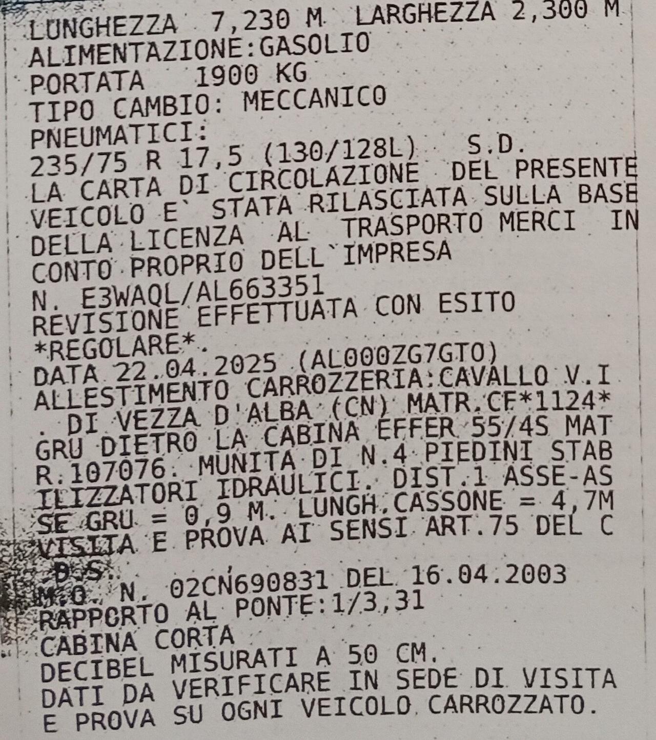 Mercedes-benz Altro 817 autocarro con GRU