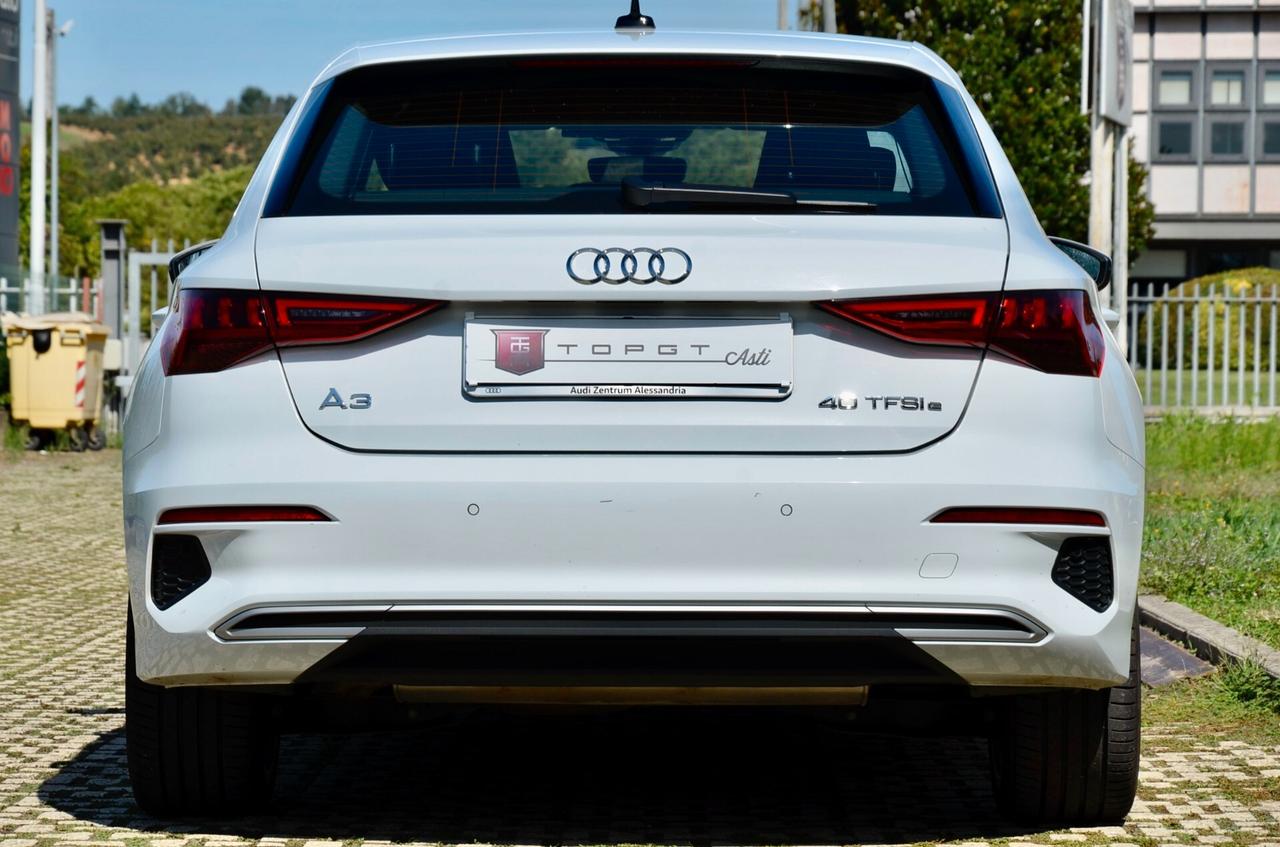 AUDI A3 SPORTBACK 40 1.4 TFSI-E PLUG-IN BUSINESS 204cv S-TRONIC, GARANZIA UFF AUDI, SERVICE AUDI, UFF ITALIANA, EURO 6D, NAVI, APPLE ANDROID, PERMUTE
