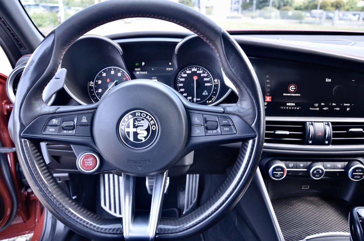 ALFA ROMEO GIULIA 2.9 T V6 QUADRIFOGLIO 510cv AUTO, ROSSO TRISTRATO, BOLLO E SUPERBOLLO PAGATI, HI-FI MTX, PERMUTE
