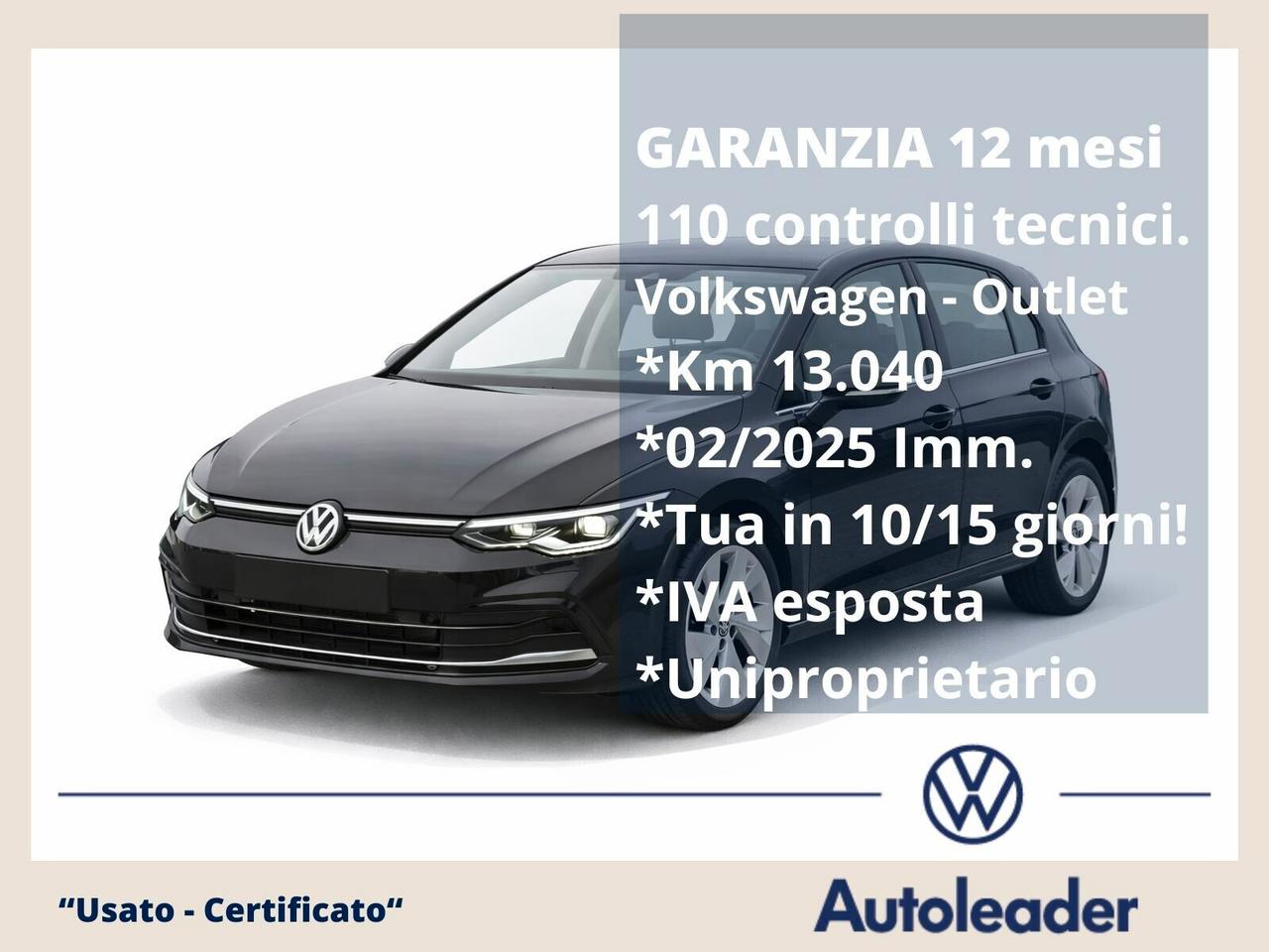 VW Golf 2.0 TDI Solo 13 mila km 150 CV DSG SCR Style