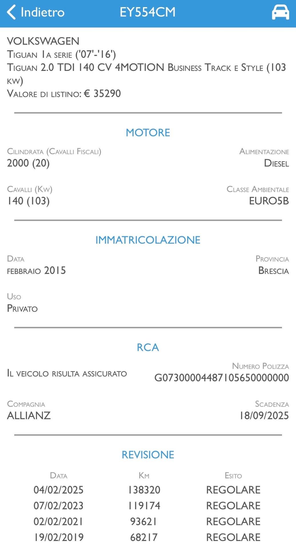Vw Tiguan 2.0 TDI 140 CV 4MOTION Sport Restyling