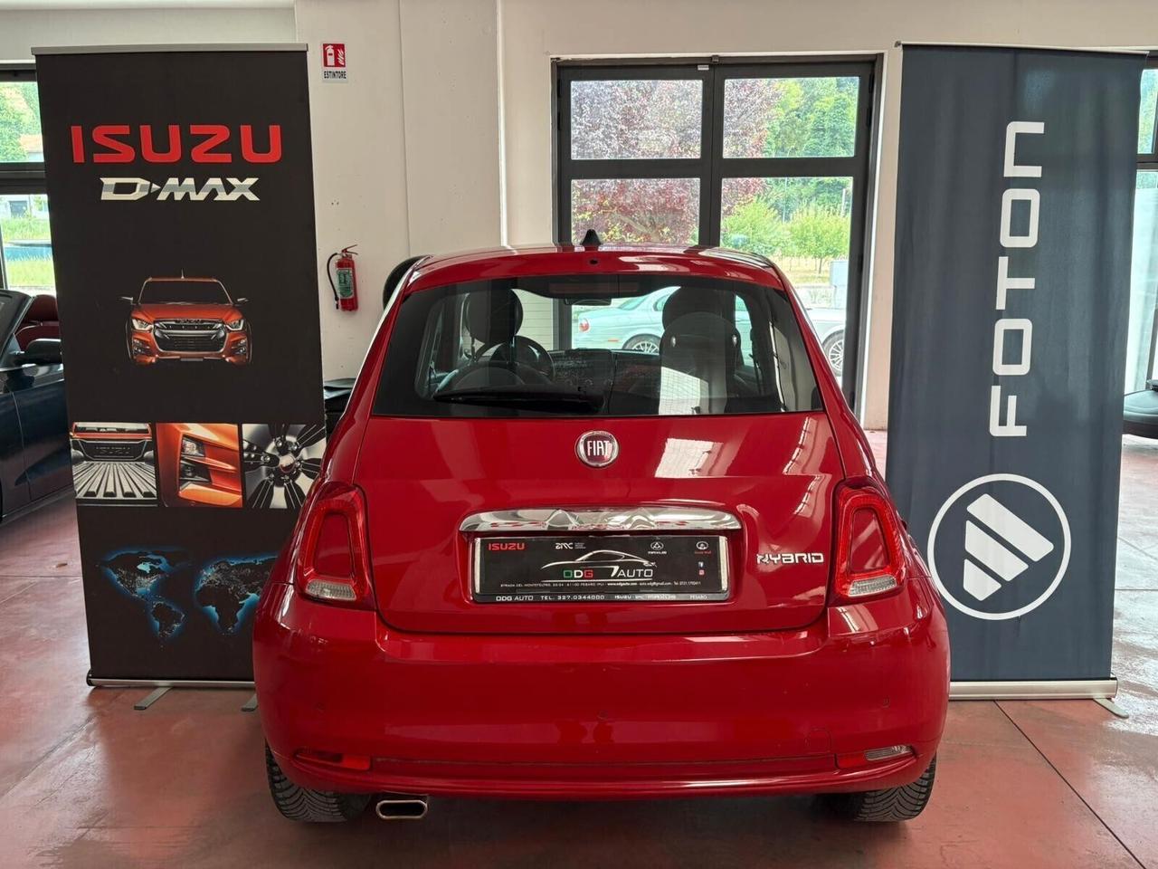 FIAT 500 HYBRID 1000 CV 70 Km 48.008 X NEOPATENTATI garanzia 12 mesi