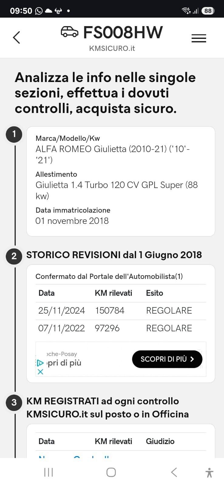 Alfa Romeo Giulietta 1.4 Turbo 120 CV GPL Super