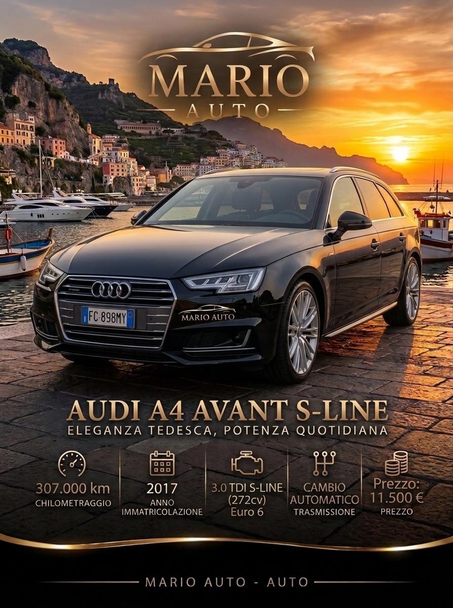 Audi A4 3.0 TDI 272 CV Sline quattro F1 Euro6