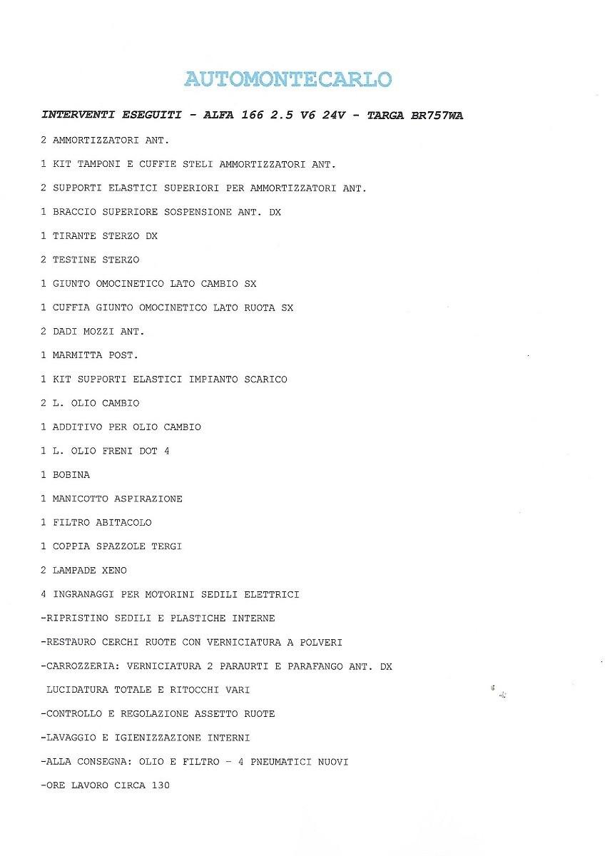 Alfa Romeo 166 2.5i V6 24V cat Distinctive