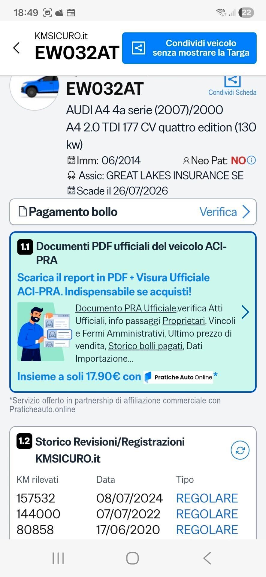 Audi A4 2.0 TDI 177 CV 4x4 full sport