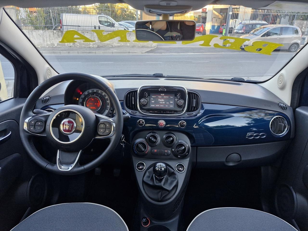 FIAT 500 1.2 BENZINA 69CV LOUNGE 80000KM ANNO 2017