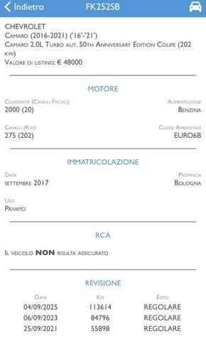 Chevrolet Camaro Coupe 2.0 turbo 275cv auto 50th anniversary