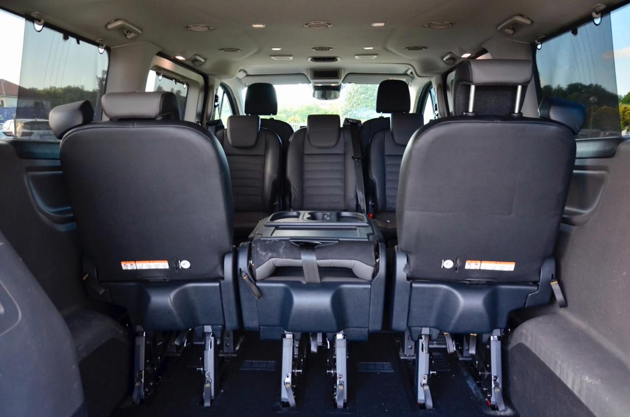 FORD TOURNEO CUSTOM 2.0 ECO HYBRID TITANIUM X 131cv 8 POSTI PASSO LUNGO, GAR. FORD 10/27, SERVICE FORD, UFF ITALIANA, GANCIO TRAINO, RETROCAMERA, PELLE, APPLE ANDROID, PERMUTE