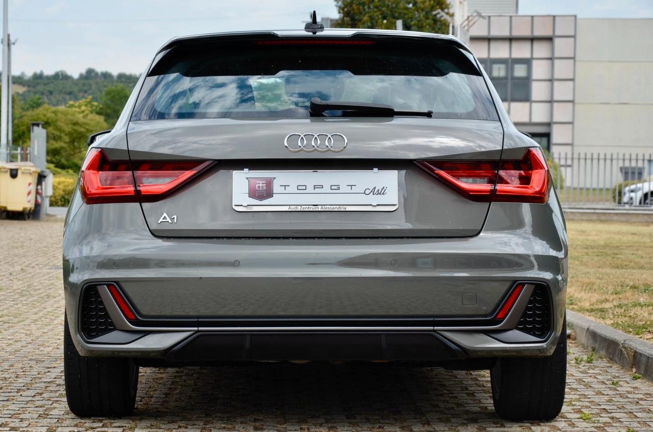 AUDI A1 SPB 30 1.0 TFSI S LINE IDENTITY BLACK 110cv S-TRONIC, GARANZIA AUDI, EURO 6D, UFF ITALIANA, SERVICE AUDI, FULL LED, APPLE ANDROID, PERMUTE