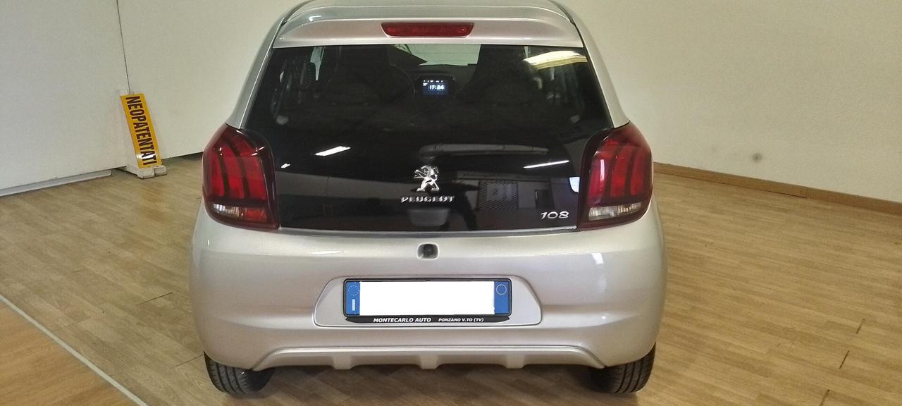 PEUGEOT 108 ALLURE 5 Porte 70 CV NEOPATENTATI