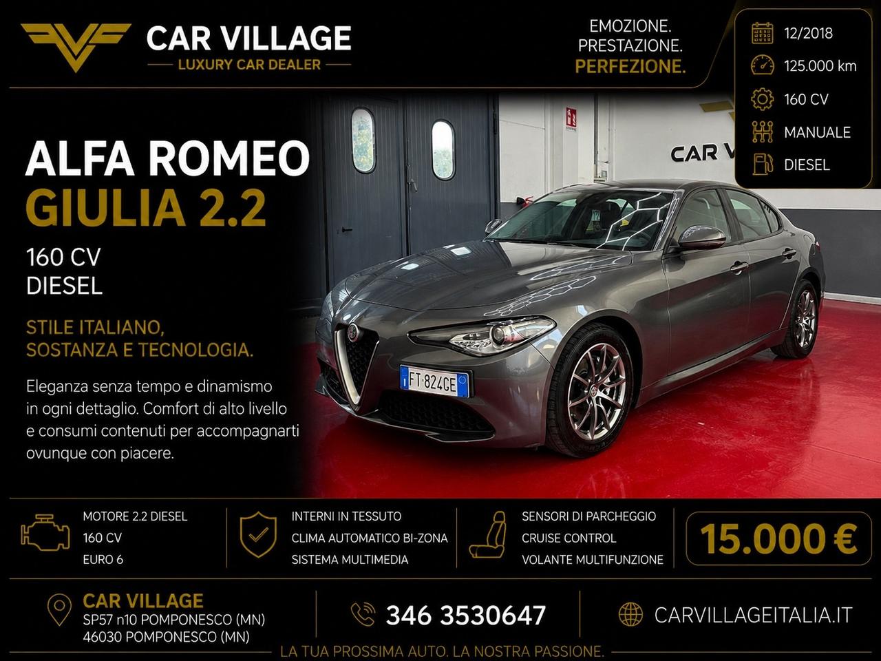 Alfa Romeo Giulia 2.2 Turbodiesel 160 CV Super