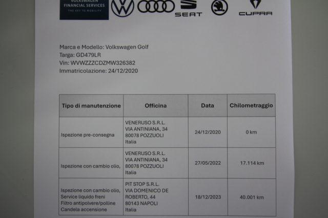 VOLKSWAGEN Golf Life 1.0 eTSI 110 CV DSG