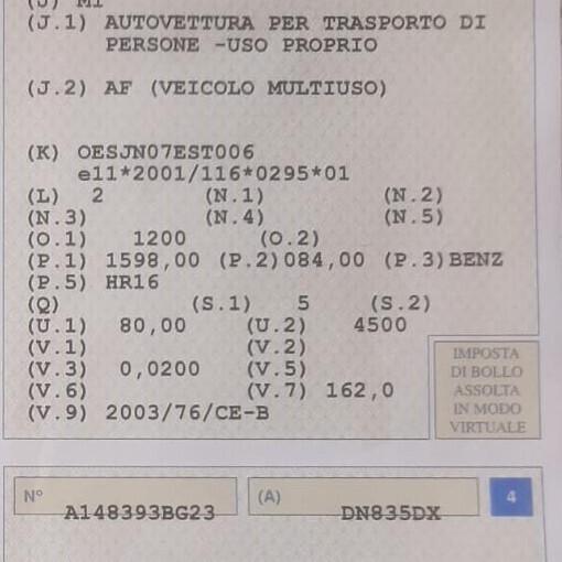 Nissan Qashqai 1.6 BENZINA..UNICO PROPRIETARIO..