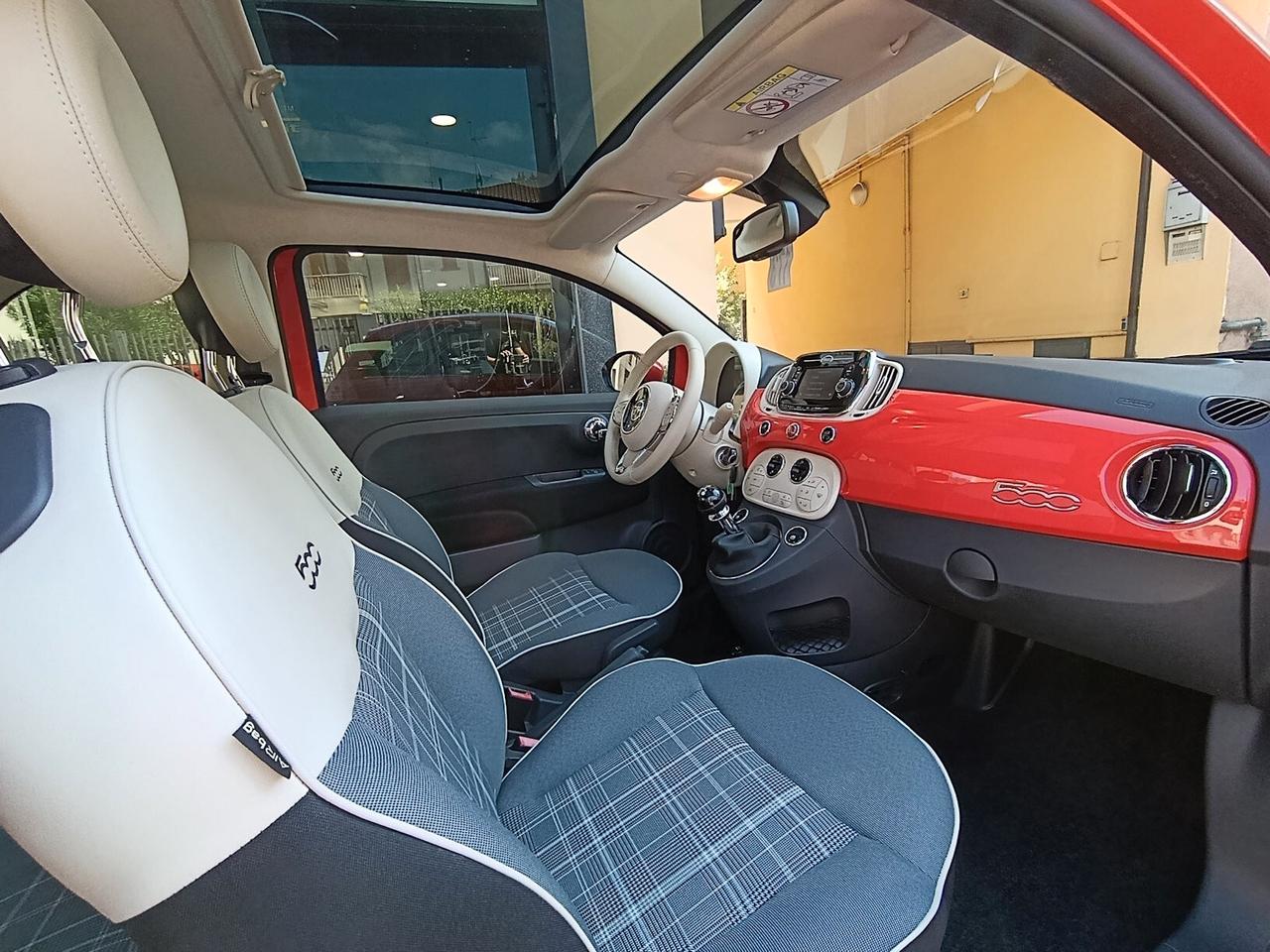 Fiat 500 1.2 Lounge Rosso Corallo km 36.317