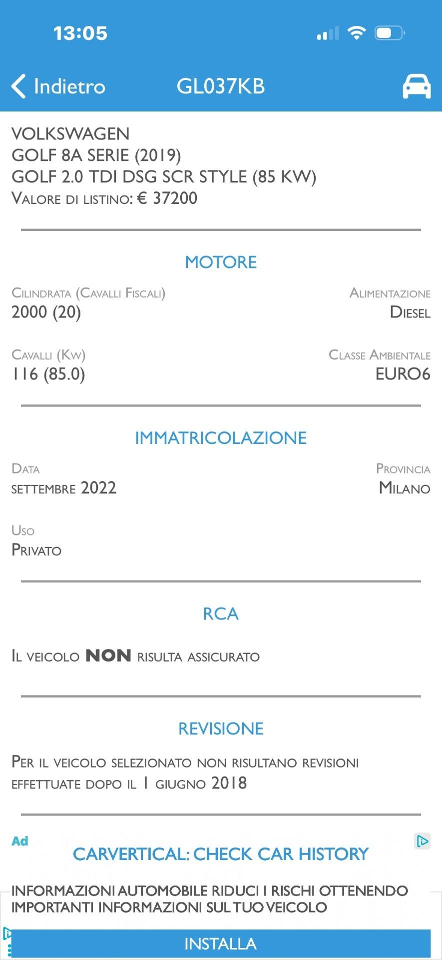 Volkswagen Golf 2.0 TDI DSG SCR Style Prezzo Promo Finanziamento In Sede Senza Finanziamento Il Prezzo Sara' Di Euro 20000.00