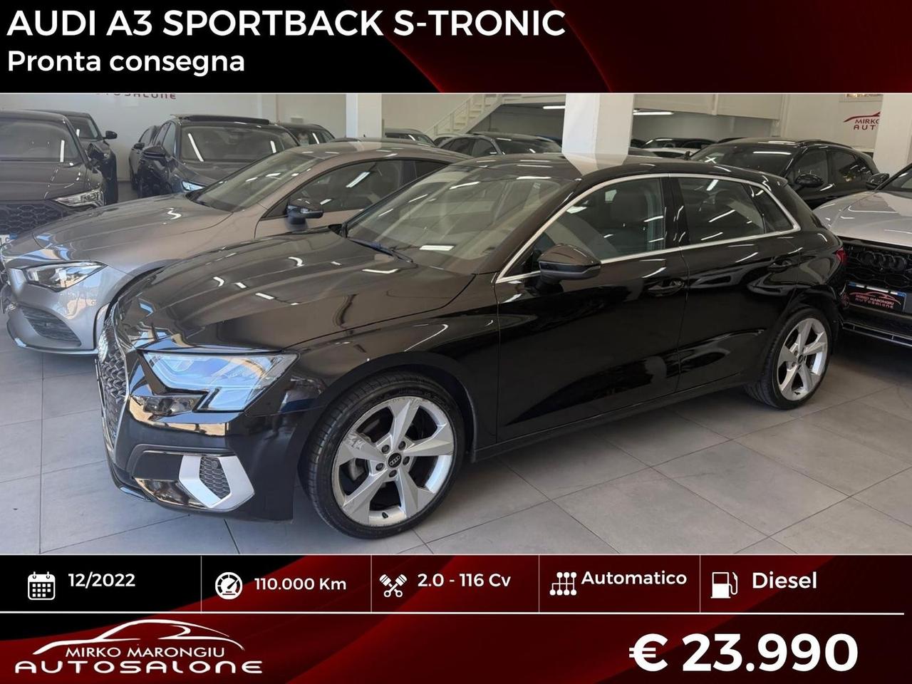 Audi A3 SPB 30 TDI S tronic line FINANZIABILE