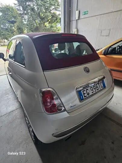 FIAT 500C 1.2 Lounge | Solo 63.000 km | Bianco Perla & Capote Rossa