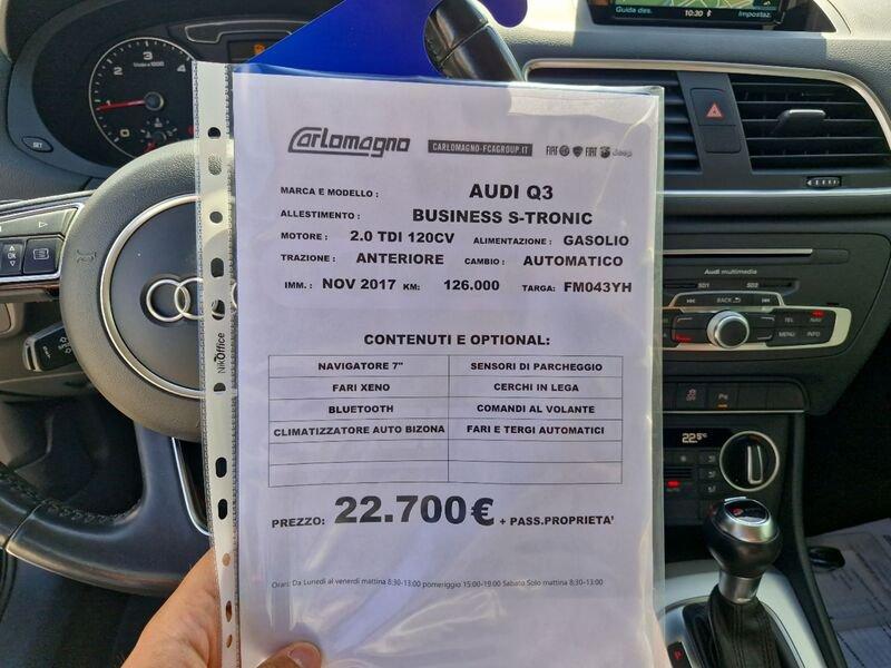 Audi Q3 I 2015 2.0 tdi Business 120cv s-tronic