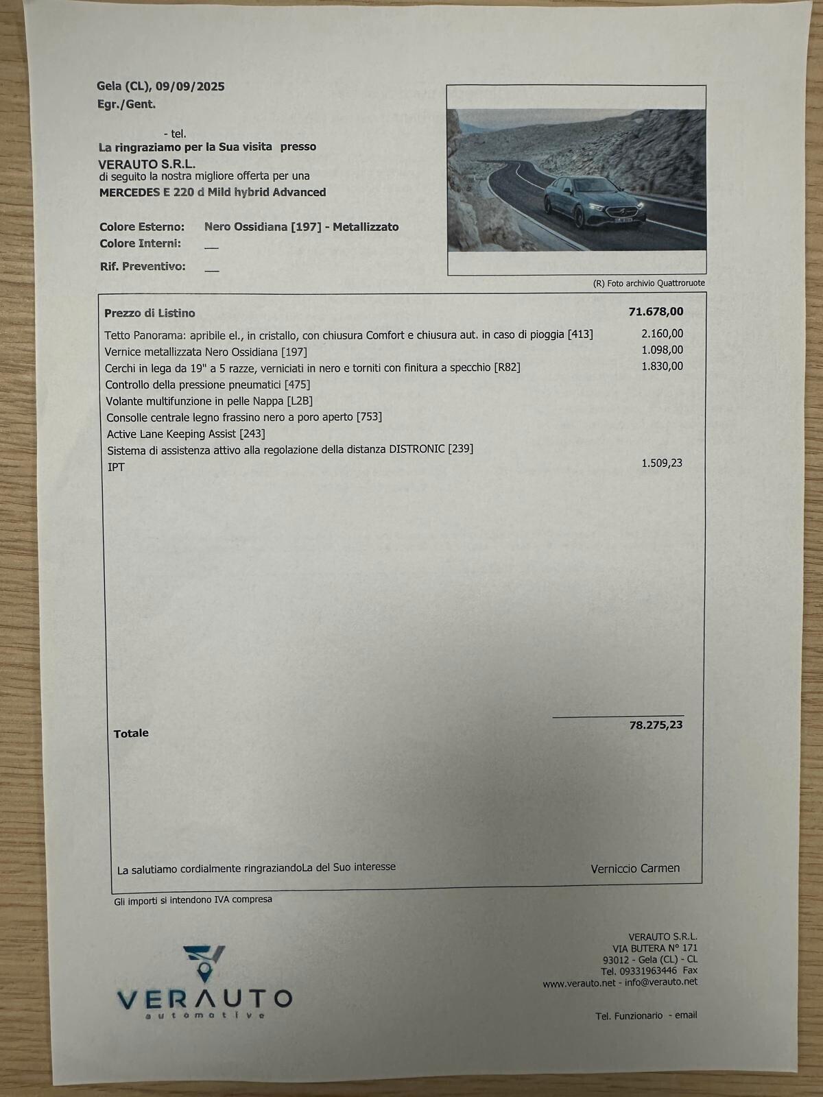 Mercedes-benz E 220 d Mild hybrid Advanced possibilità noleggio no scoring