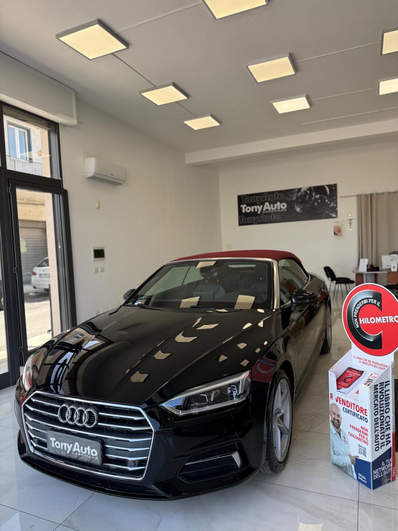 Audi A5 Cabrio 40 2.0 tdi Sport 190cv CAMBIO s-tronic NAVIGATORE, INTERNI IN PELLE, ANDROID AUTO, KM CERTIF