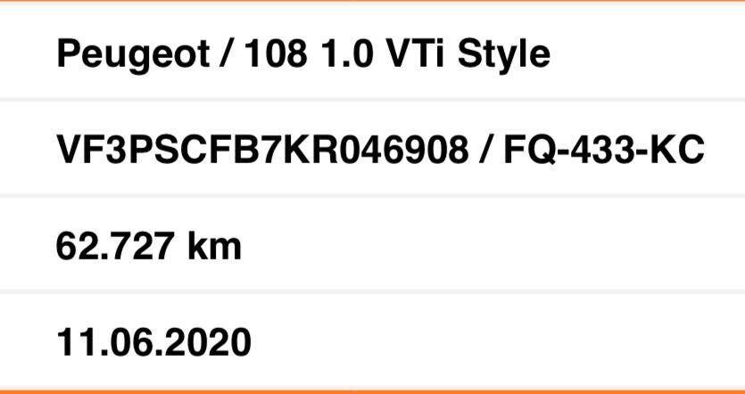 Peugeot 108 VTi 72 S&S 5 porte Style