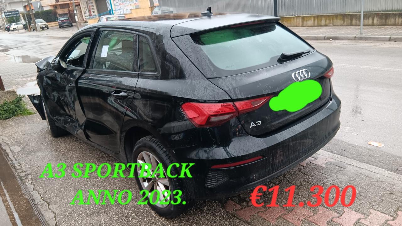 Audi A3 SPORTBACK incidentata sinistrata mondialcars 023