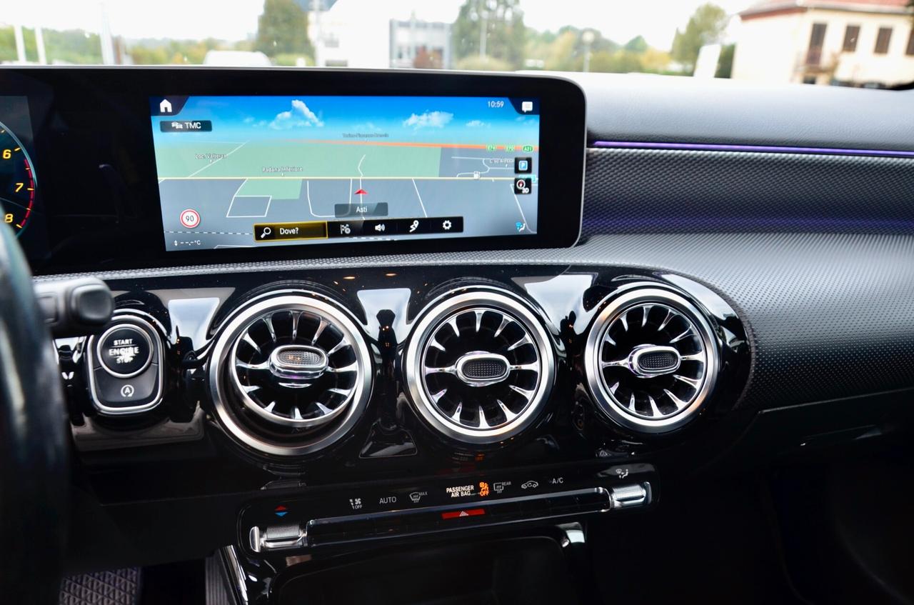 MERCEDES-BENZ A 200 SPORT ALLESTIMENTO A45 AMG 163cv AUTO, LUCI AMBIENTE, NAVI, FULL LED, PERMUTE