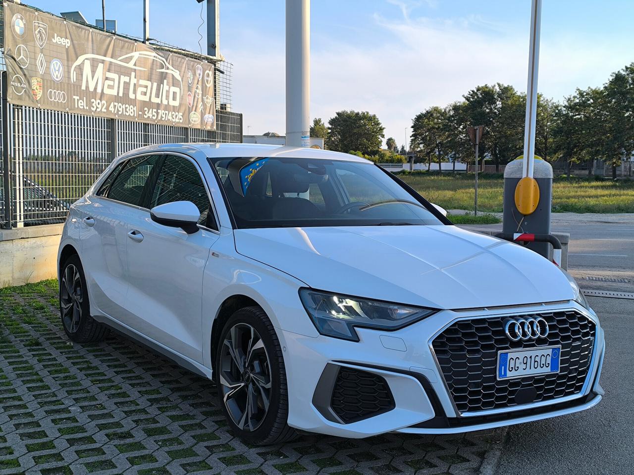 AUDI A3 S LINE 30 G-TRON METANO 09/2021 KM 39000 TAGLIANDI AUDI