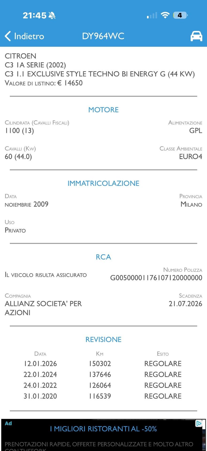 CITRON C3 1.1 BENZ-GPL VALIDO 2030 EURO4 UNI PRO