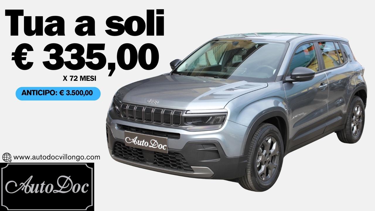 Jeep Avenger 1.2 Turbo Longitude SENSORI -NEOPATENTATI - DIVERSE COLORAZIONI