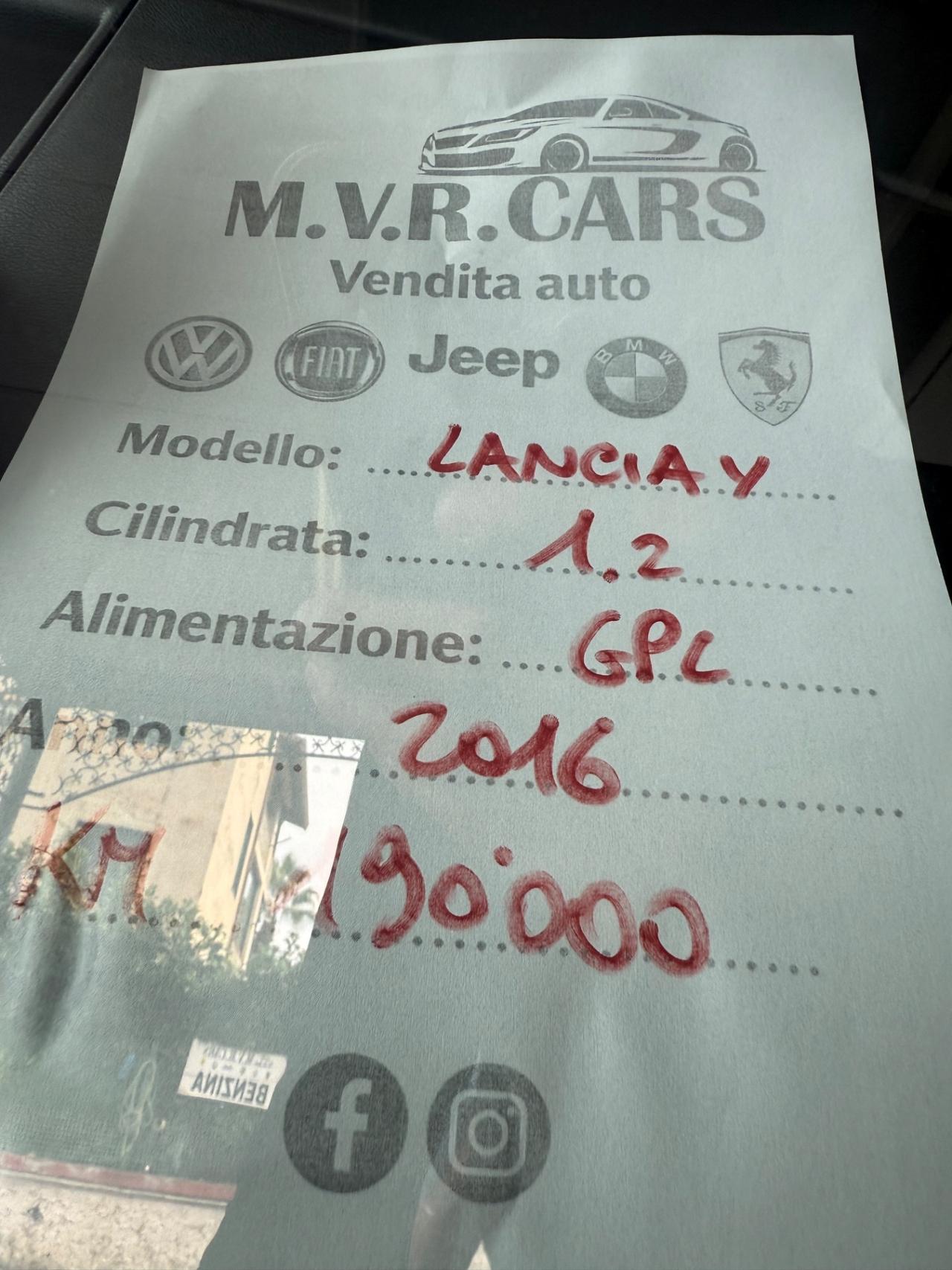 Lancia Ypsilon 1.2 69 CV 5 porte GPL Ecochic Mya