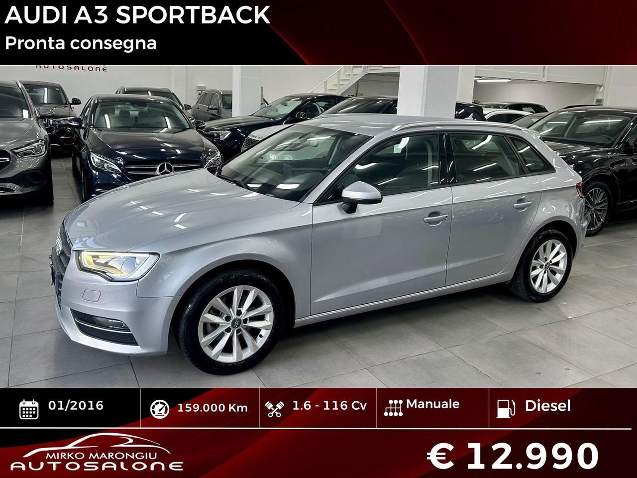 Audi A3 SPB 1.6 TDI DIESEL FINANZIABILE
