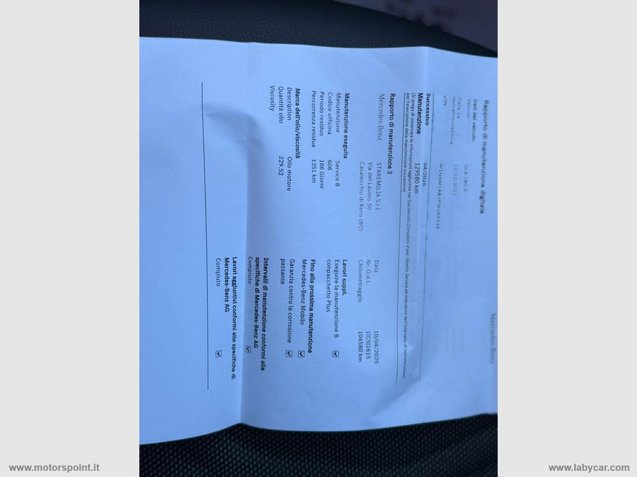 MERCEDES-BENZ GLB 180 d Automatic Business Extra