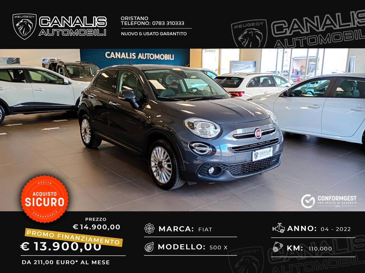 Fiat 500X 1.3 MultiJet 95 CV Connect - 2022 - AZIENDALE