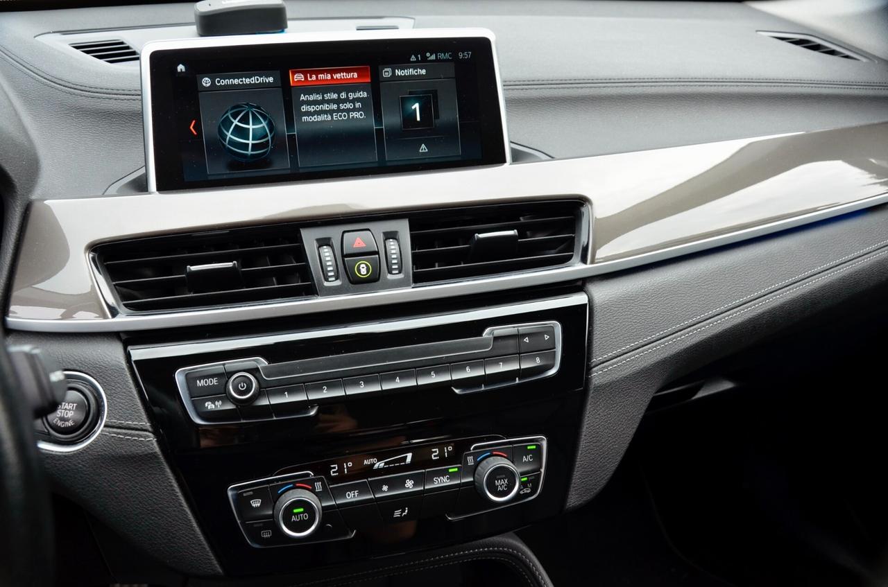 BMW X1 XDRIVE18d XLINE 150cv AUTO, RETYLING, UFF ITALIANA, EURO 6B, FARI FULL LED, RETROCAMERA, NAVI, APPLE, PERMUTE