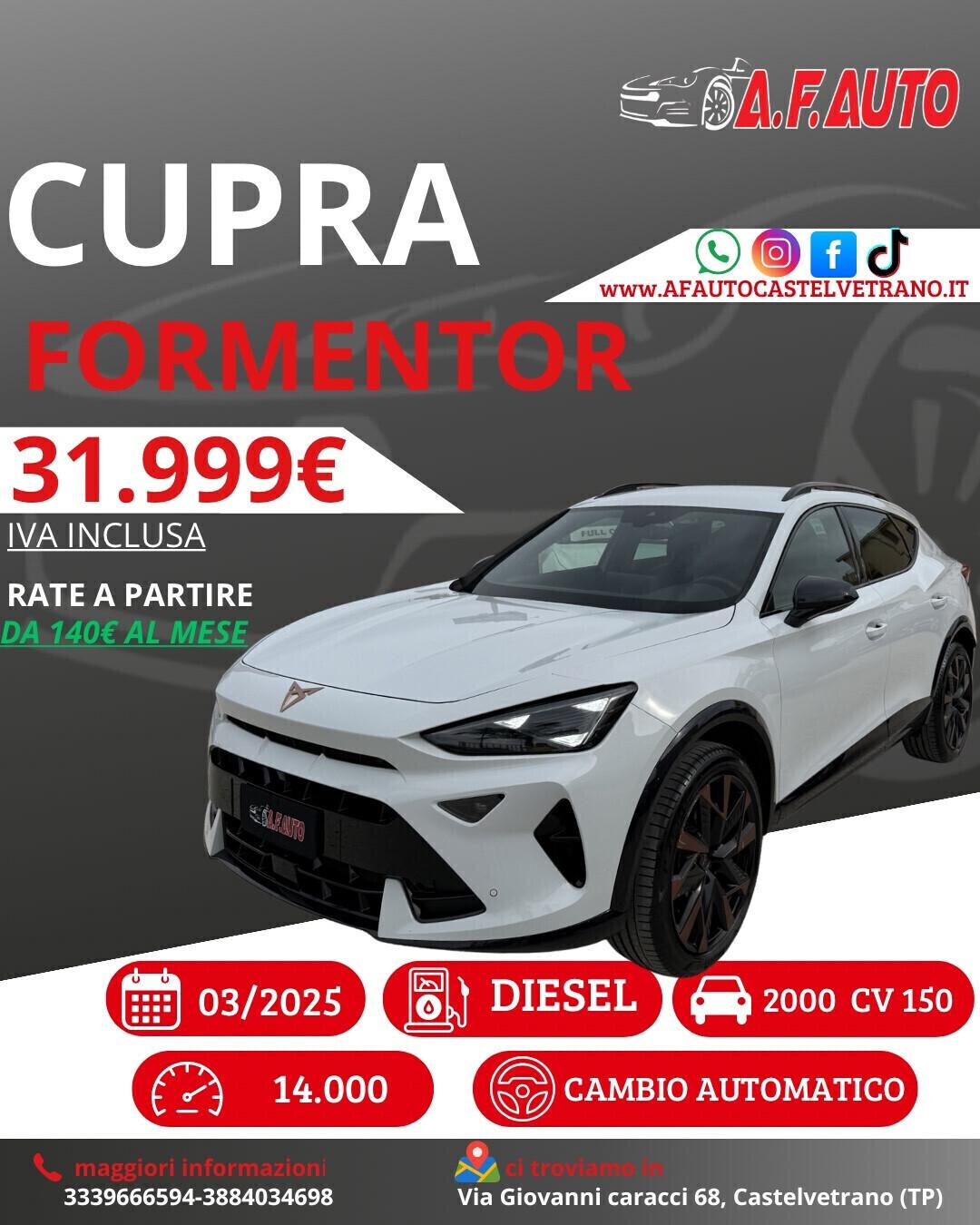 Cupra Formentor 2.0 TDI DSG