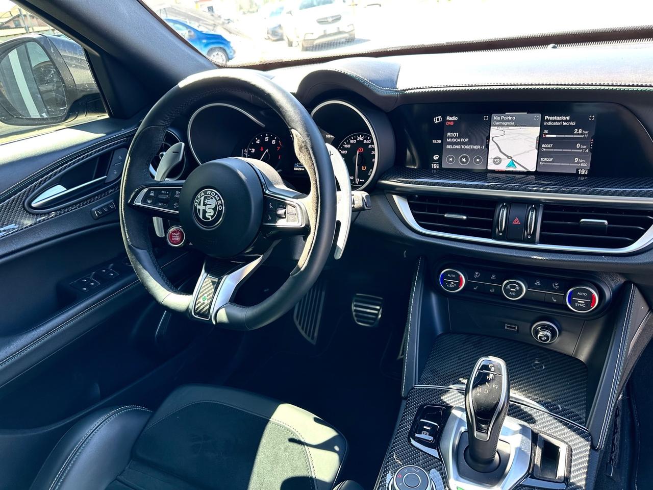 Alfa Romeo Stelvio 2.9 Bi-Turbo V6 510 CV AT8 QUADRIFOGLIO VERDE TETTO + AKRAPOVIC