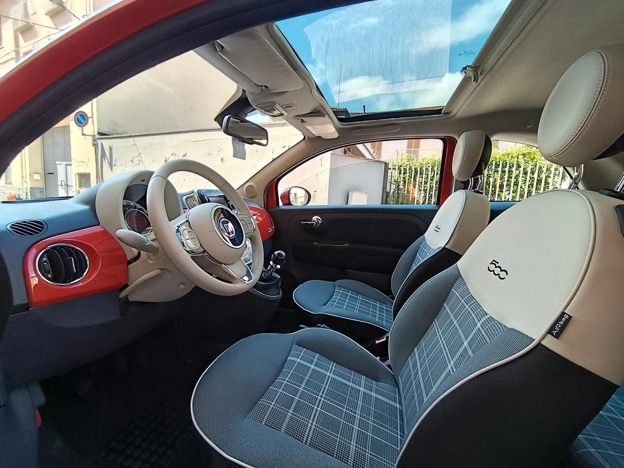 Fiat 500 1.2 Lounge Rosso Corallo km 36.317