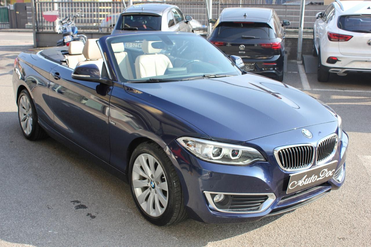 Bmw 220 d CABRIO LUXURY STEPTRONIC SPORT SENSORI ANT/POST