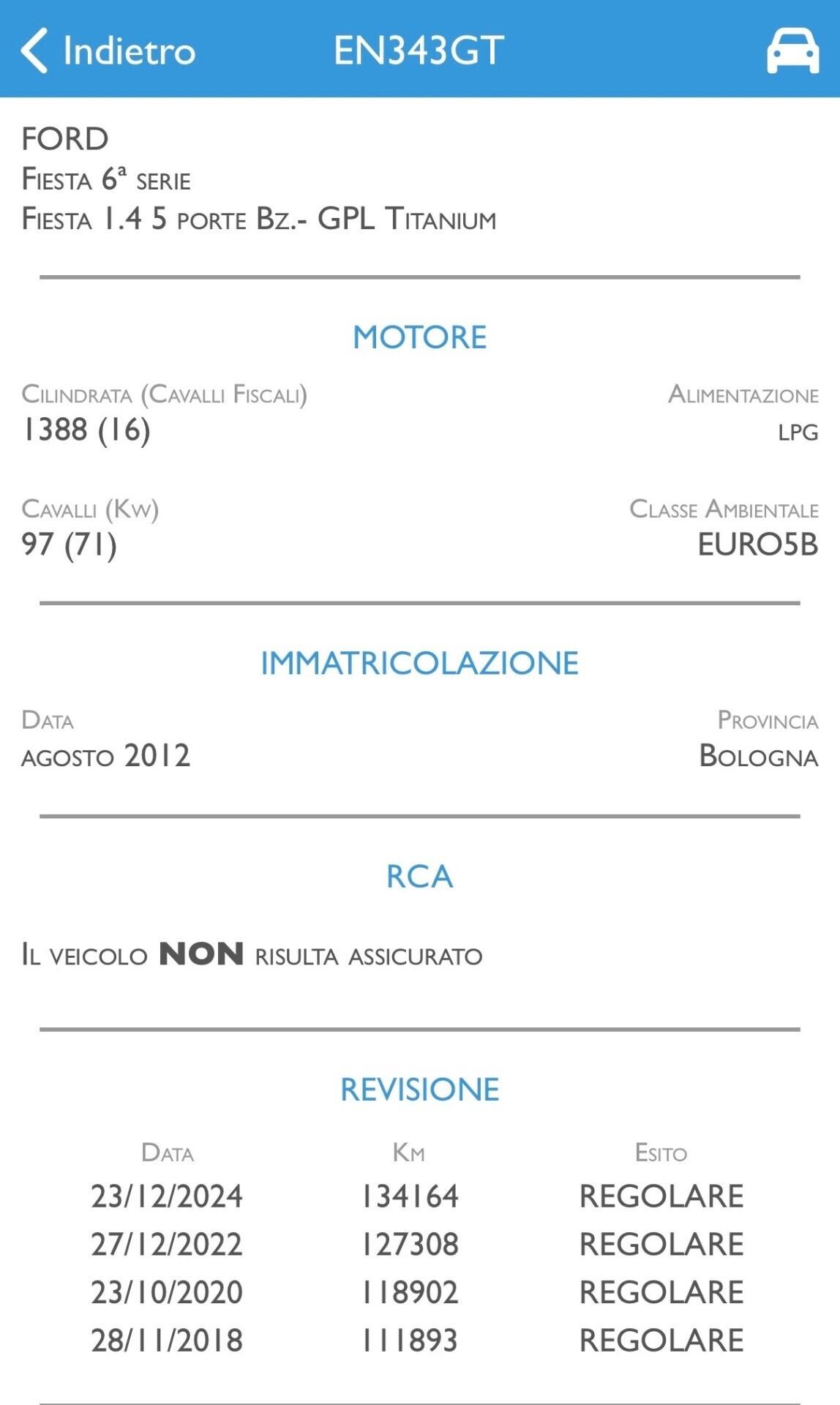 Ford Fiesta 1.4 16V 5p.Bz.- GPL Business UNICO PRO