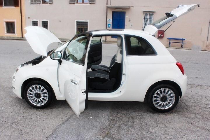 Fiat 500 1.2 Lounge 34000 KM PARI NUOVO 8 GOMME INVERNALI \ESTIVE TETTO PANOR. CLIMA RADIO CERCHI LEGA
