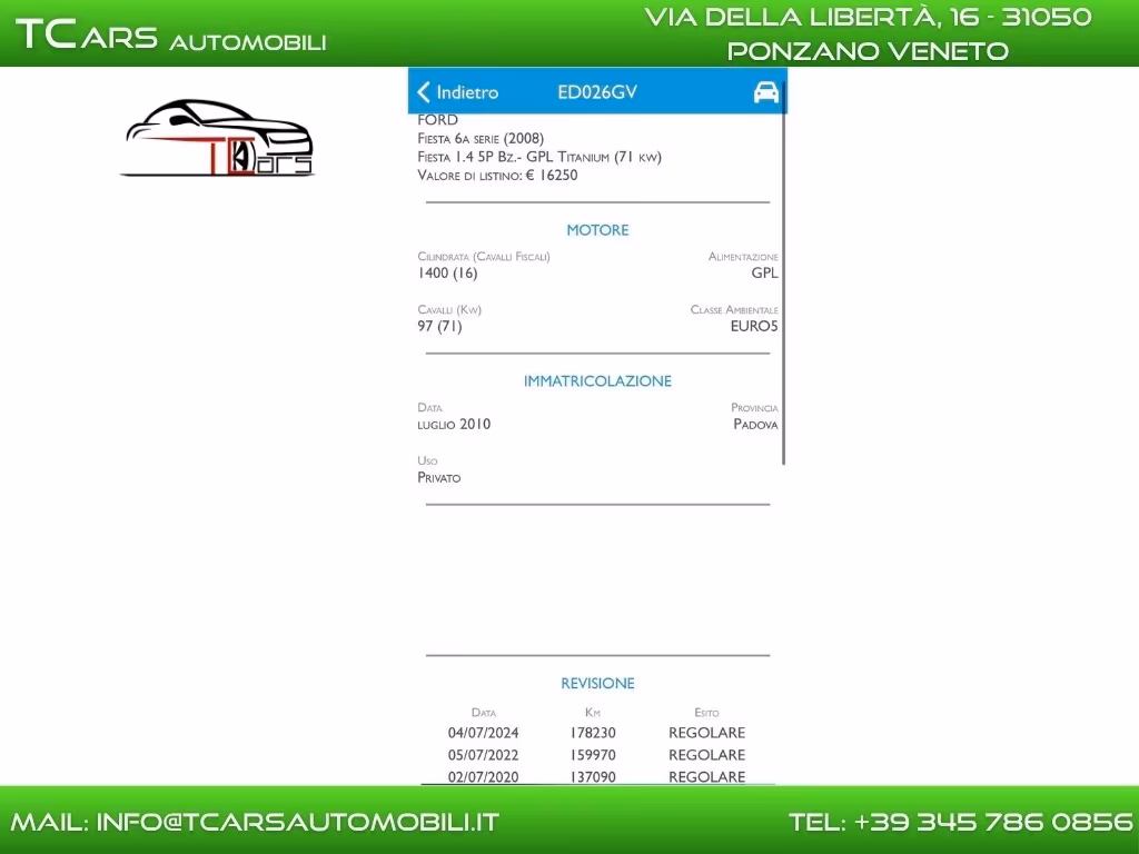 FORD FIESTA 1.4 GPL FINO AL 2030 - NEOPATENTE