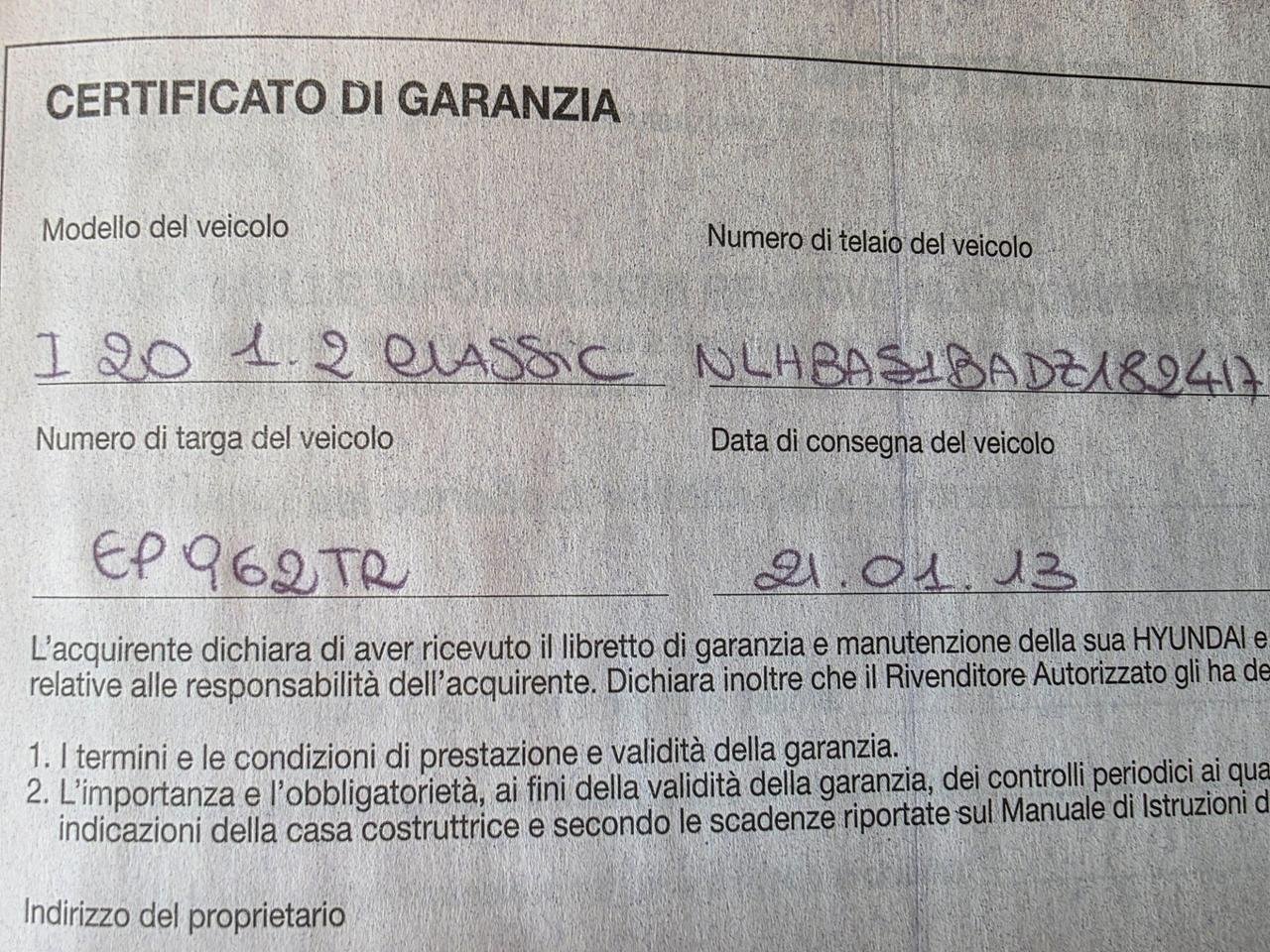 Hyundai i20 1.2 5p. Classic