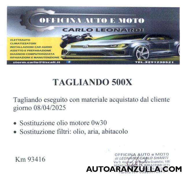 FIAT 500X 1.0 T3 120 CV Sport - Pelle - Navi - Fari Led