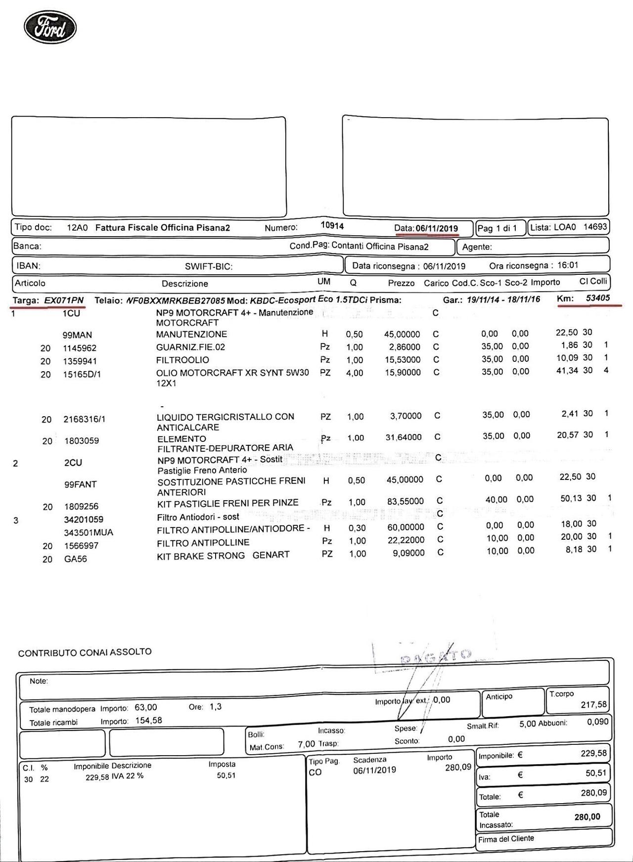 FORD ECOSOPRT 1,5 Tdci-UNICA PROPR-4 REVISIONI