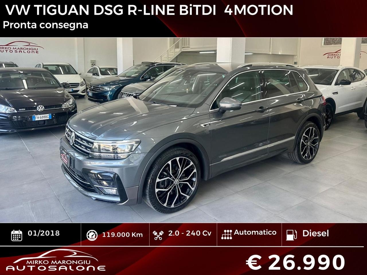 VW Tiguan 2.0 BiTDI DSG 4MOTION R-Line FINANZIABILE